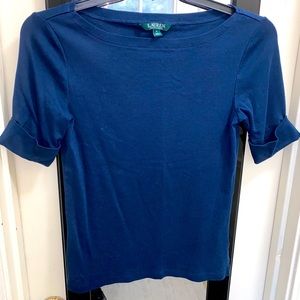 Ralph Lauren 3/4 sleeve boatneck shirt, excellent condition, size M